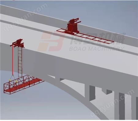 新款桥梁围栏爬梯安装吊篮设备遥控驱动 载荷大 博奥EI86