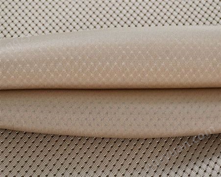 透气床垫材料坐垫布蚊帐布面料涤纶条子波纹三明治网眼布