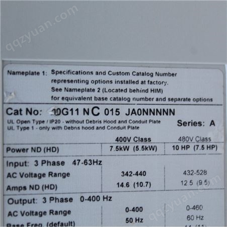 AB罗克韦尔20G11NC015JA0NNNNN变频器PowerFlex 755系列维修