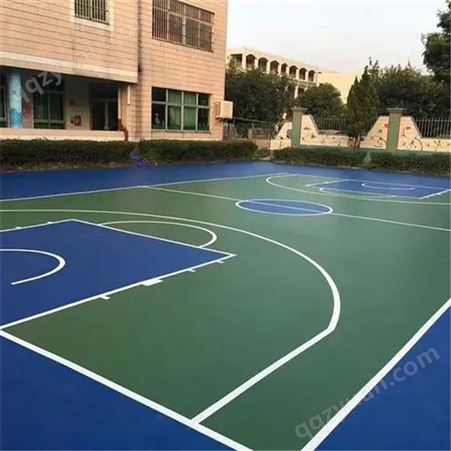 硅pu施工 室外篮球场做法 羽毛球运动地板 5mm厚面层