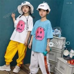 2022年夏季新款中大童韩版洋气时尚百搭系列品牌折扣儿童套装批