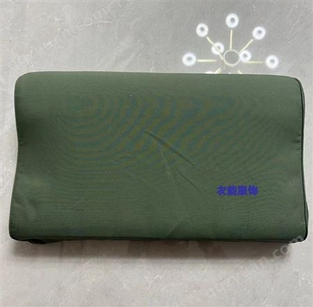 厂家批发硬质棉定型高低枕头 陆空军绿宿舍训练枕芯