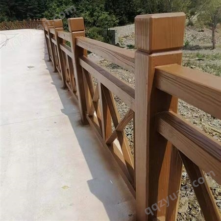 贵阳水泥仿木护栏 桥梁围栏 景观园艺栏杆 鹏程