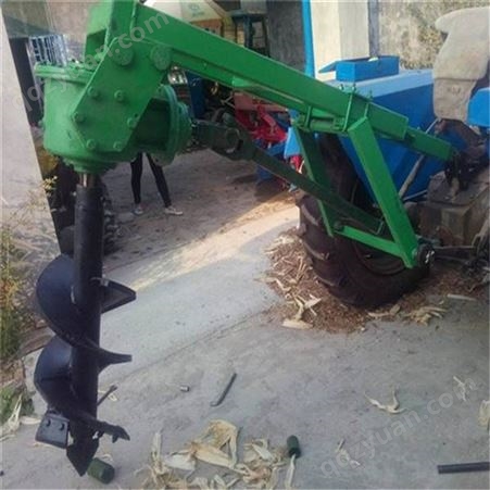 60型农用植树挖坑机 拖拉机牵引式树木打洞机 电线杆钻坑机