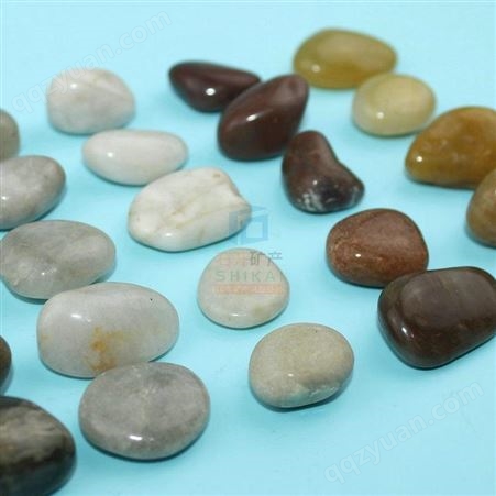 石开彩色鹅卵石 染色五彩鹅卵石颜色鲜亮 色泽牢固不易掉色 园艺铺面彩色石子