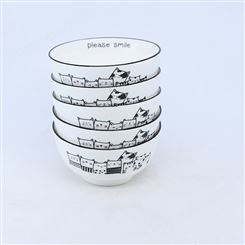 SMILE 单碗10个装 礼品碗生产厂家 礼品陶瓷碗厂家直供