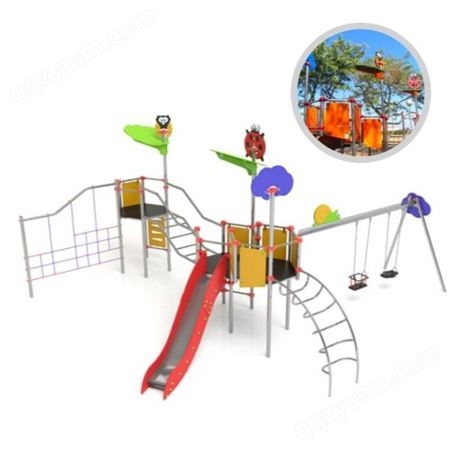 梦航玩具大型不锈钢滑梯定制户外非标室外景区乐园攀爬设施儿童游乐场设备
