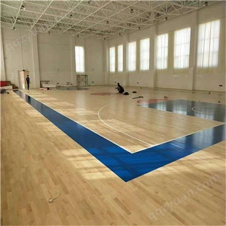 体育馆室内篮球场运动木地板 祥盛体育尺寸定制