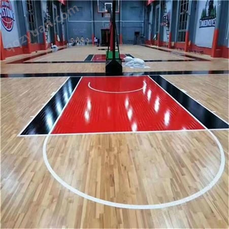 室内篮球场运动木地板，体育馆实木地板，祥盛体育可施工定制