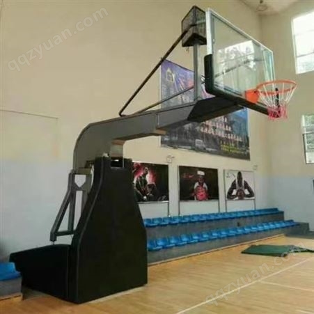 户外球场 标准电动手动液压篮球架落地式 可移动架子24秒计时器
