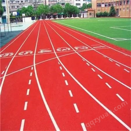 混合型塑胶跑道 场地材料 学校操场400米运动场地 亿盛教学定制