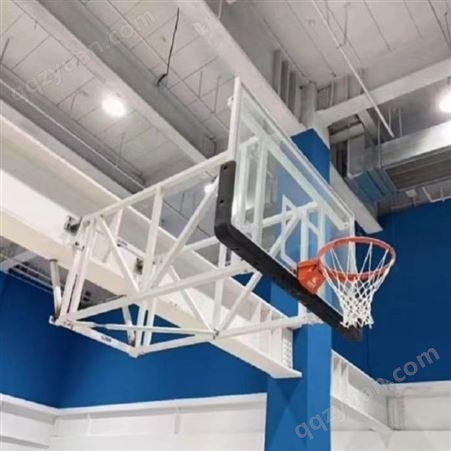 YS-2288方管海燕式 电动液压 电动伸缩 高级壁挂篮球架子 学校体育场馆用