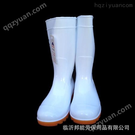澳特食品厂男女式白色中筒雨鞋雨靴 防水防油耐酸碱耐磨水鞋